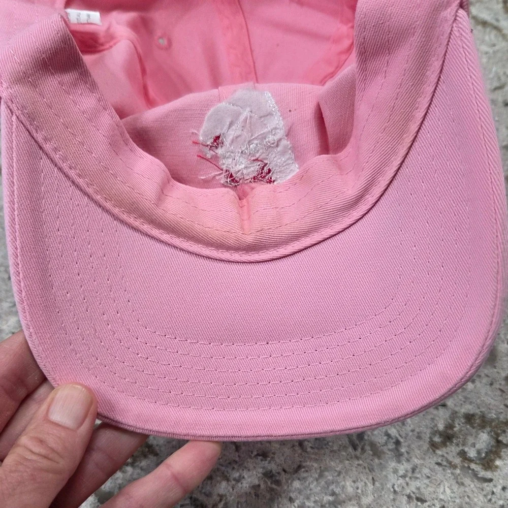 Bad Influence Pink Embroidered Logo Baseball Cap Hat‎ Women OSFA